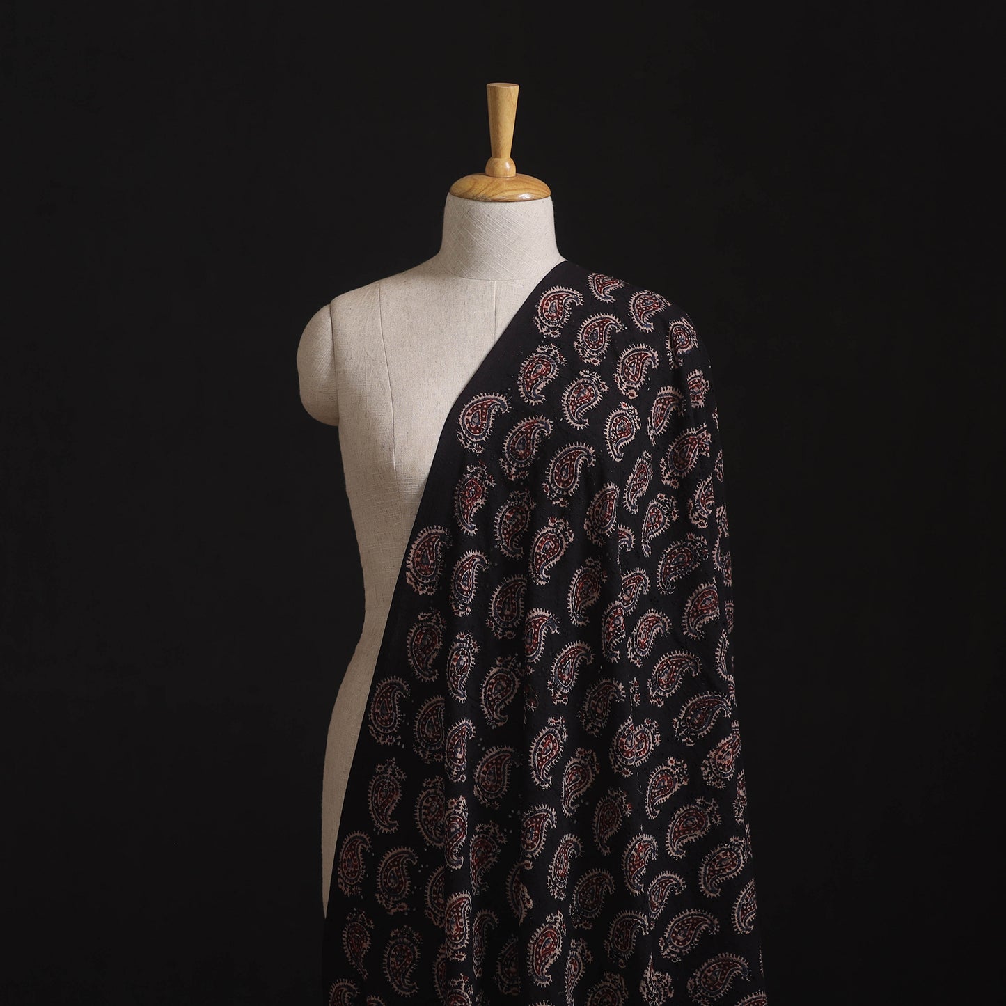 Ajrakh Hand Block Print Natural Dyed Cotton Hakoba Fabric 79