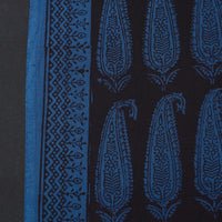 Black - Bagh Hand Block Printed Cotton Fabric