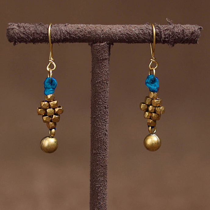 Tribal Odisha Dokra Threadwork Handmade Earrings 107