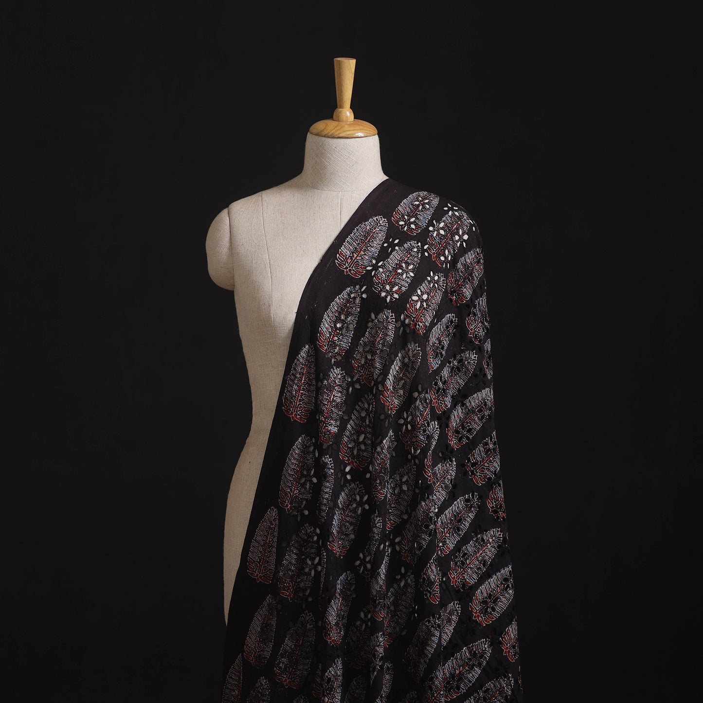Ajrakh Hand Block Print Natural Dyed Cotton Hakoba Fabric 100