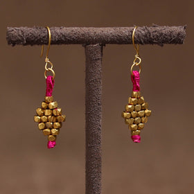 Tribal Odisha Dokra Threadwork Handmade Earrings 109