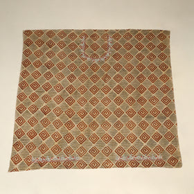 Beige Kalamkari Print Hand Embroidery Cotton Blouse Piece