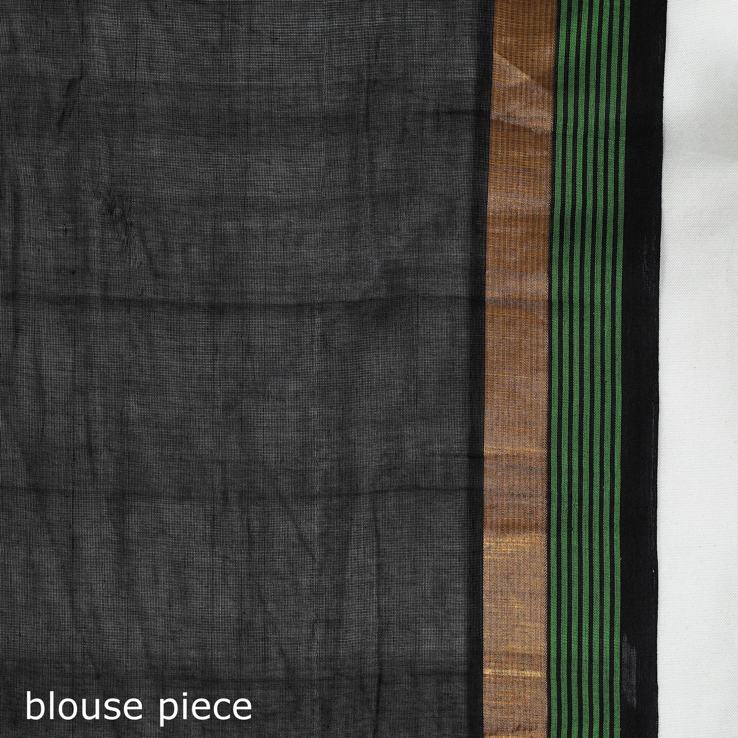 Black Handloom Cotton Zari & Thread Buti Venkatagiri Saree