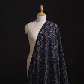 Ajrakh Hand Block Print Natural Dyed Cotton Hakoba Fabric 110