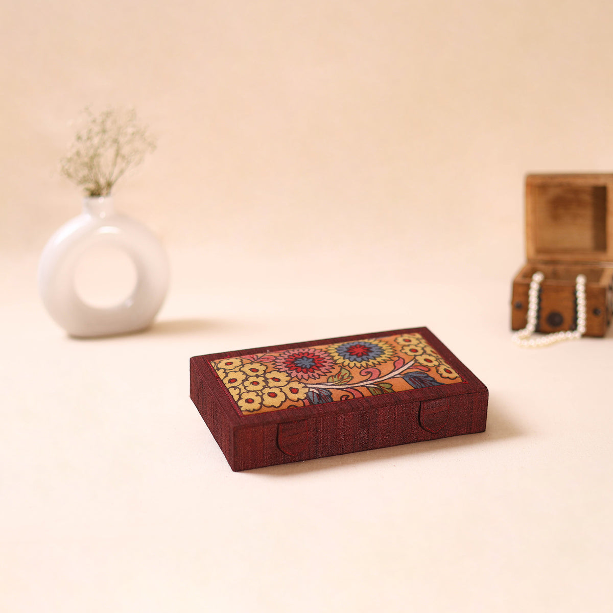 Kalamkari Handpainted Jewellery Box by Dwaraka Plus 10