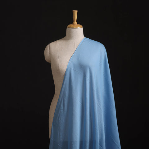 Blue - Prewashed Mul Cotton Plain Fabric 35