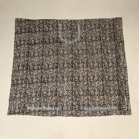 Black - kalamkari hand embroidery cotton blouse piece 23