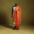 Orange - dharwad cotton dupatta with zari border 40