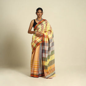 Buy Multicolor Birbhum Handloom Gamchha Cotton Saree 