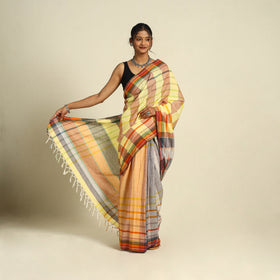 Buy Multicolor Birbhum Handloom Gamchha Cotton Saree 