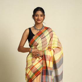 Buy Multicolor Birbhum Handloom Gamchha Cotton Saree 