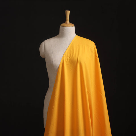 Yellow - Prewashed Cotton Plain Fabric 12