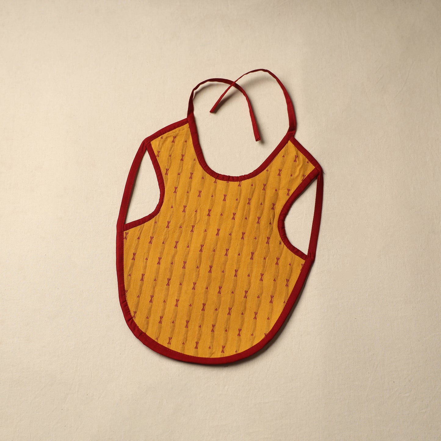 Yellow Handmade Cotton Baby Bib