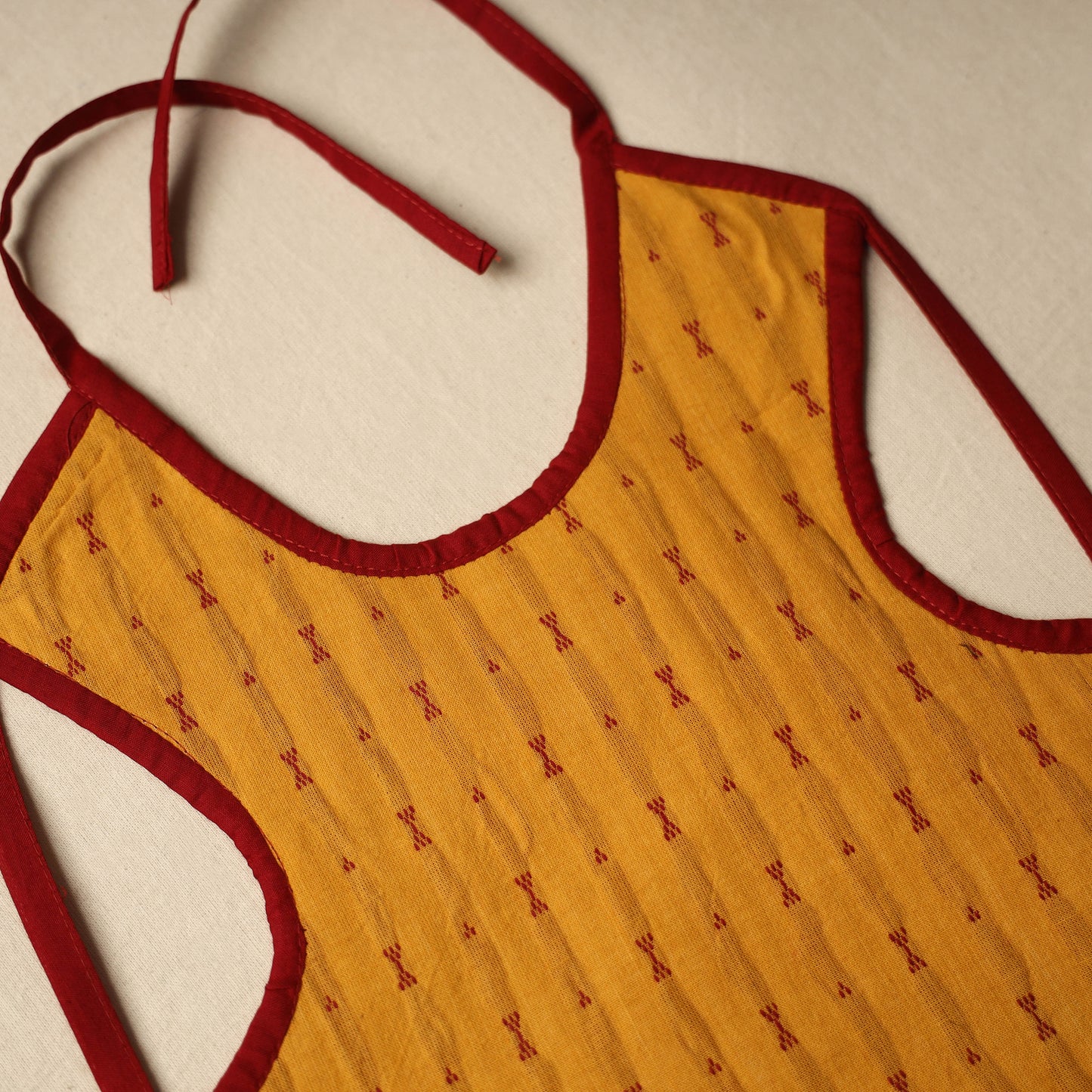 Yellow Handmade Cotton Baby Bib