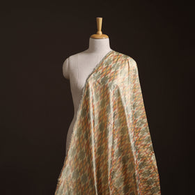 Pochampally Ikat Pure Handloom Raw Silk Fabric 06