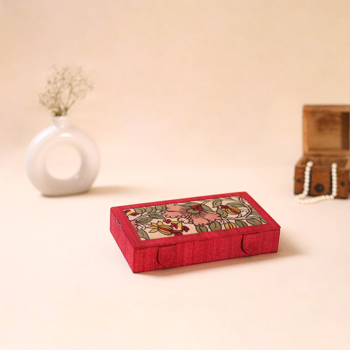 Kalamkari Handpainted Jewellery Box by Dwaraka Plus 19