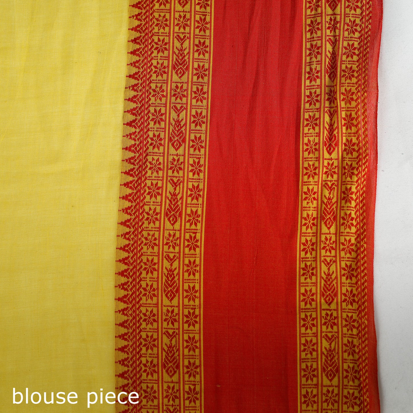 Buy Yellow Bengal Woven Border Handloom Cotton Saree