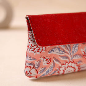 Embossed Leather Flap Hand Print Clutch  10