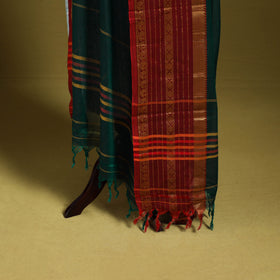 Green - dharwad cotton dupatta with zari border 50