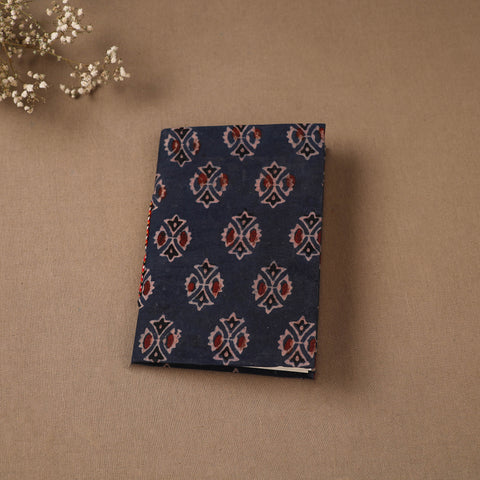 Blue - Handmade Paper Notebook in Ajrakh Cover (7 x 5 in) 50