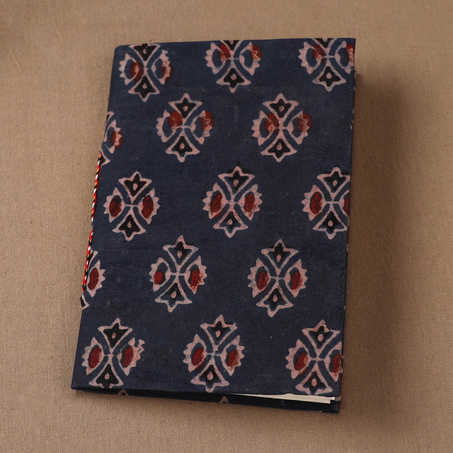 Handmade Paper Notebook in Ajrakh Cover (7 x 5 in) 50