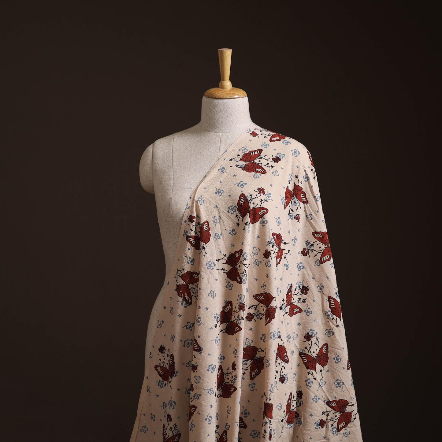Hand Block Ajrakh Print Natural Dyed Cotton Fabric 03