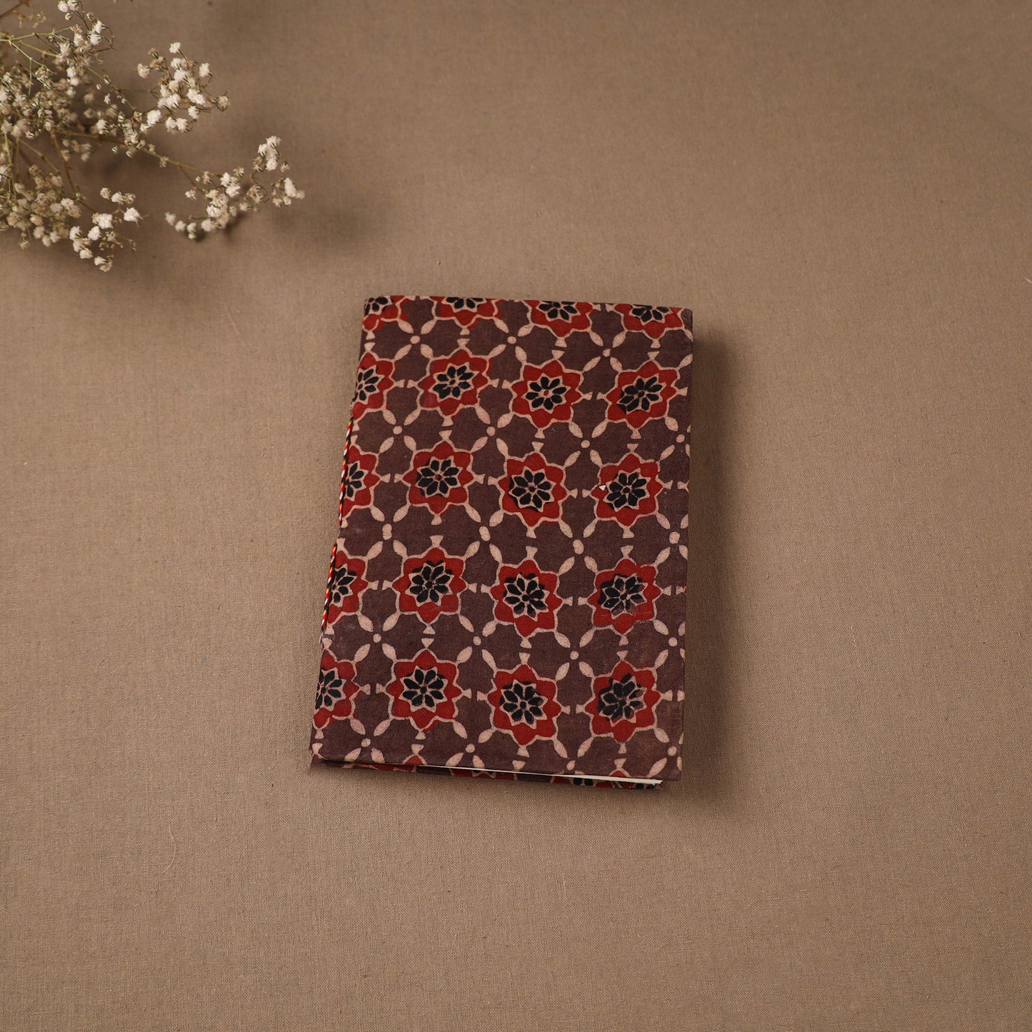 Handmade Paper Notebook in Ajrakh Cover (7 x 5 in) 49