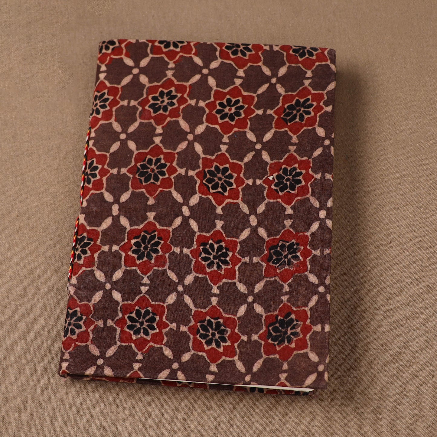 Handmade Paper Notebook in Ajrakh Cover (7 x 5 in) 49