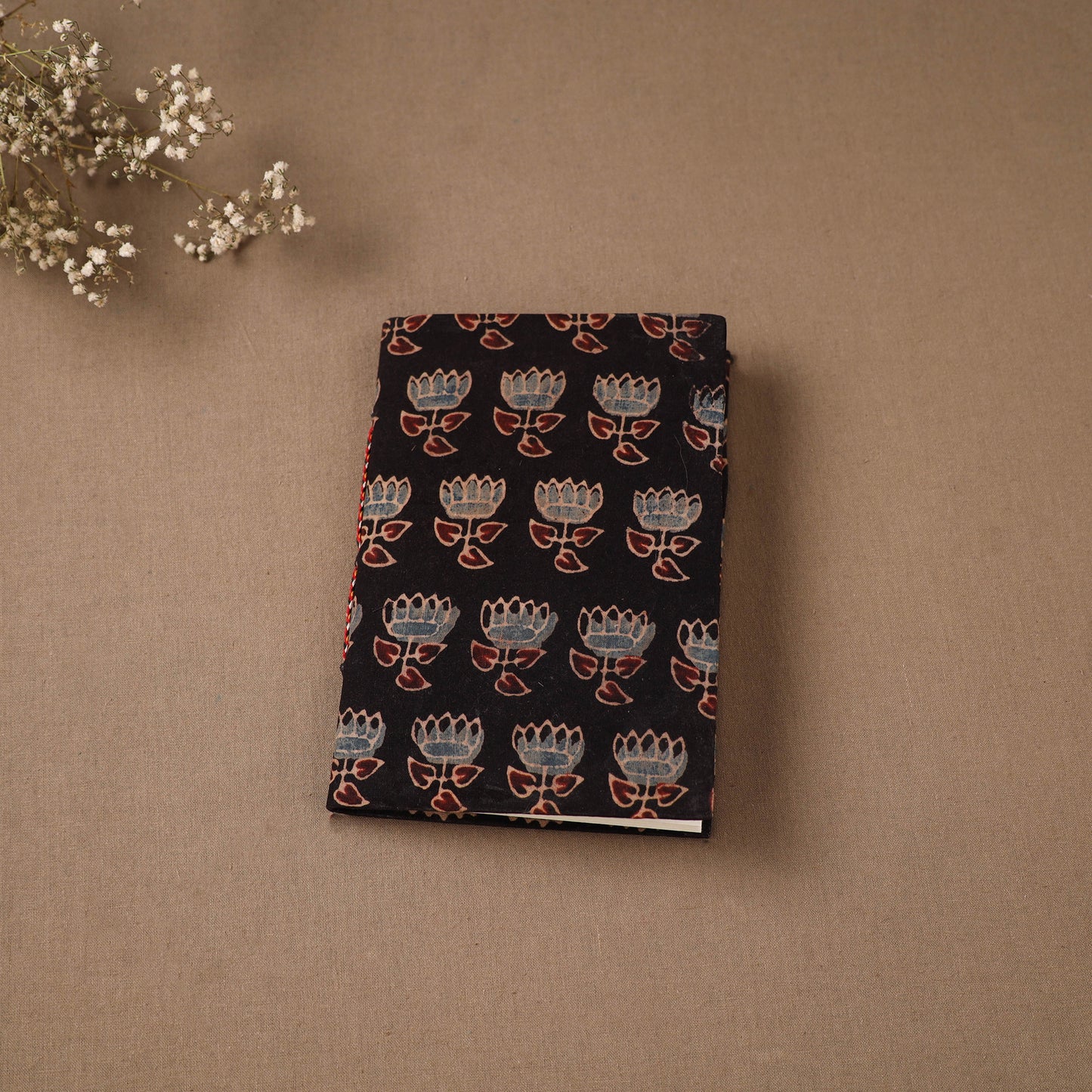 Handmade Paper Notebook in Ajrakh Cover (7 x 5 in) 47