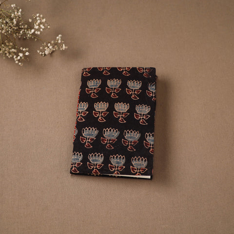 Black - Handmade Paper Notebook in Ajrakh Cover (7 x 5 in) 47