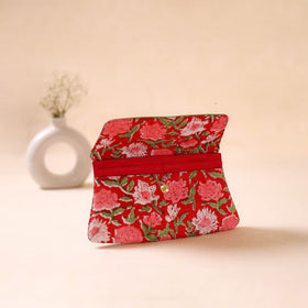 Embossed Leather Flap Hand Print Clutch  02