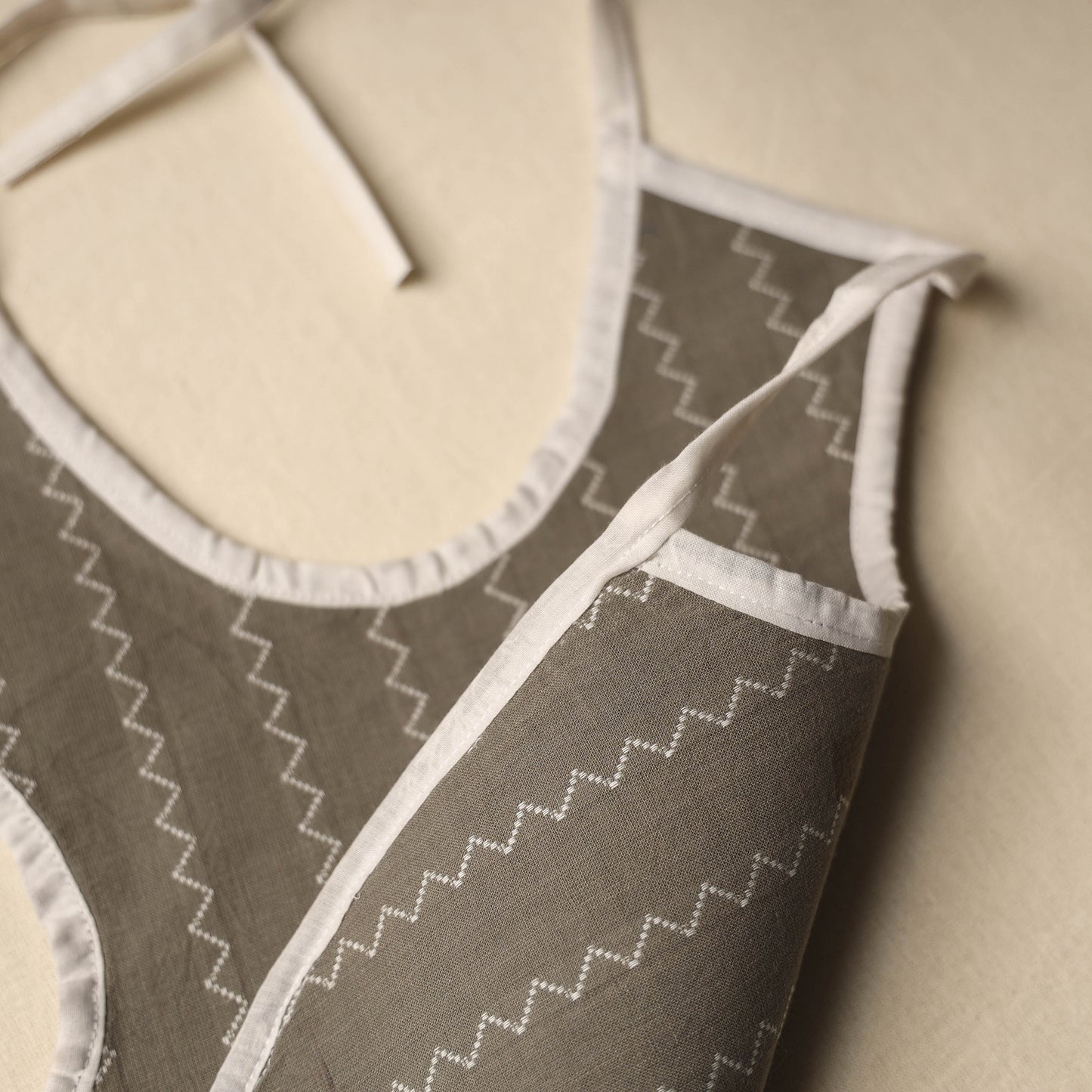 Brown Handmade Cotton Baby Bib