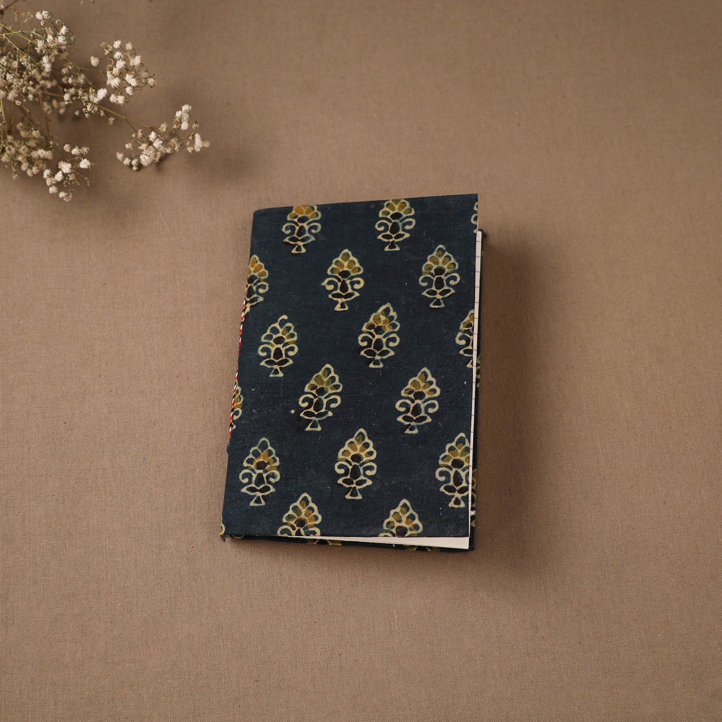 Handmade Paper Notebook in Ajrakh Cover (7 x 5 in) 43