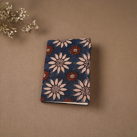 Blue - Handmade Paper Notebook in Ajrakh Cover (7 x 5 in) 42