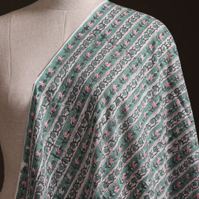 Green - Sanganeri Hand Block Print Cotton Fabric 05