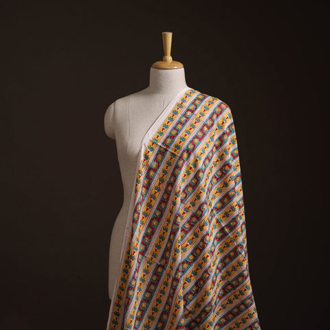 Yellow - Sanganeri Hand Block Print Cotton Fabric 06
