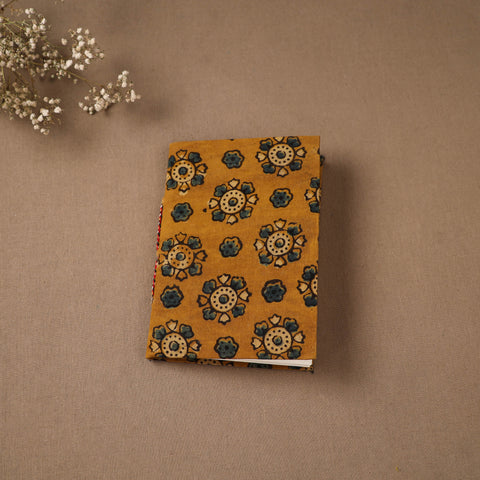 Yellow - Handmade Paper Notebook in Ajrakh Cover (7 x 5 in) 40