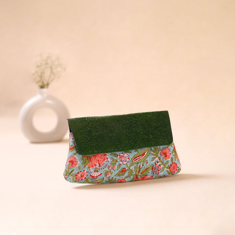 Embossed Leather Flap Hand Print Clutch  05