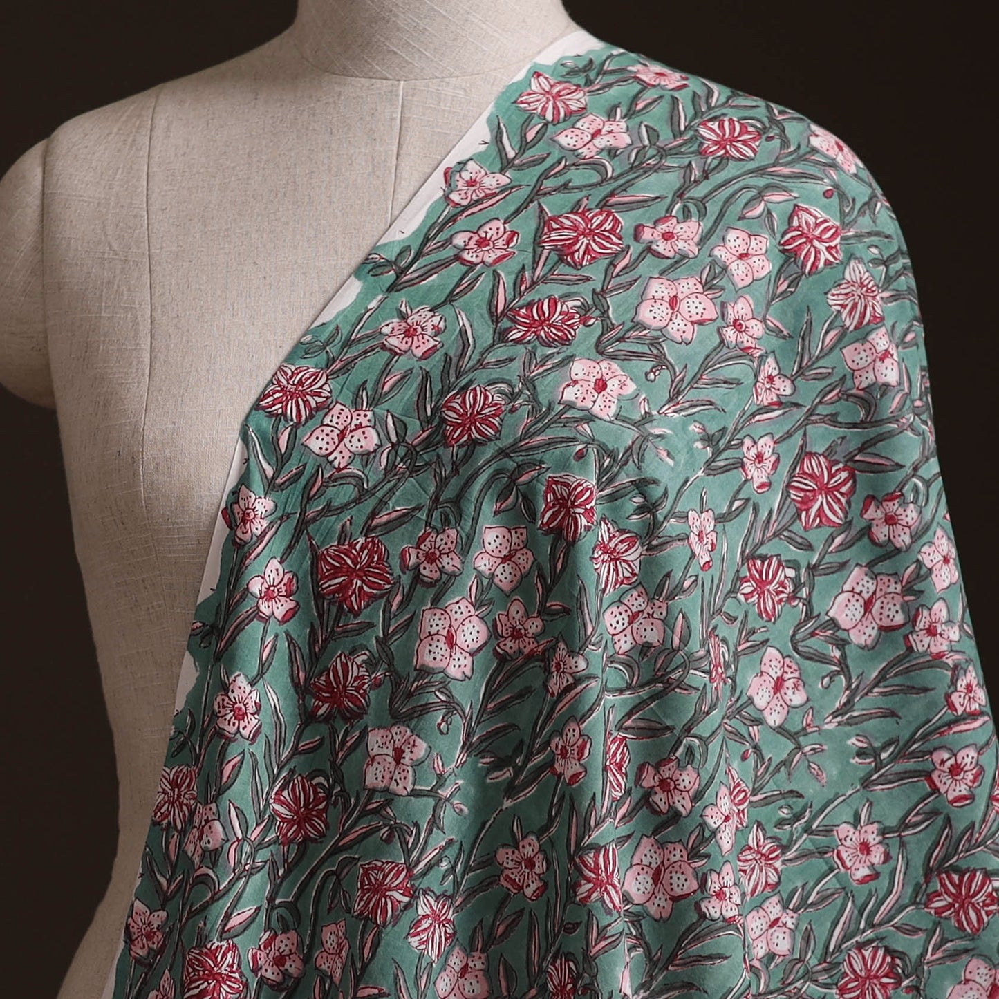 Sanganeri Hand Block Print Cotton Fabric 07