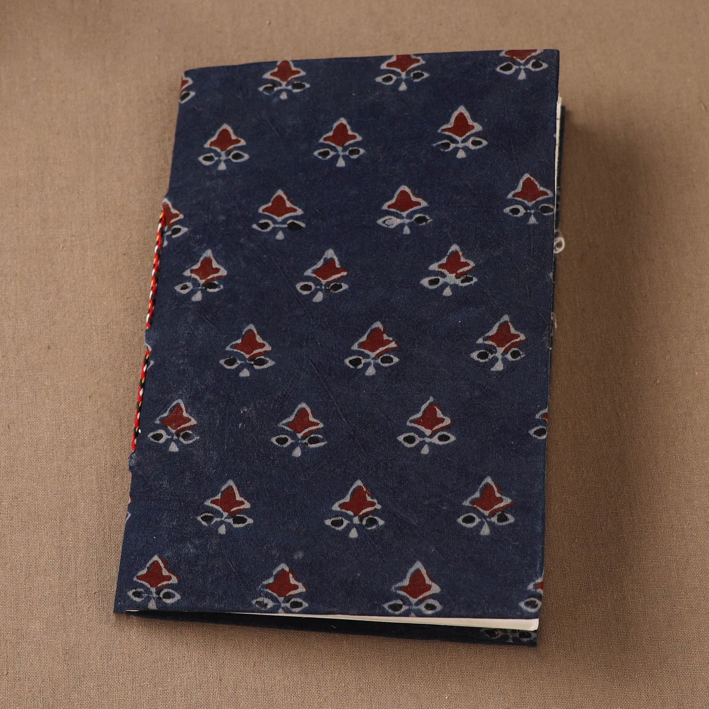 Handmade Paper Notebook in Ajrakh Cover (7 x 5 in) 38