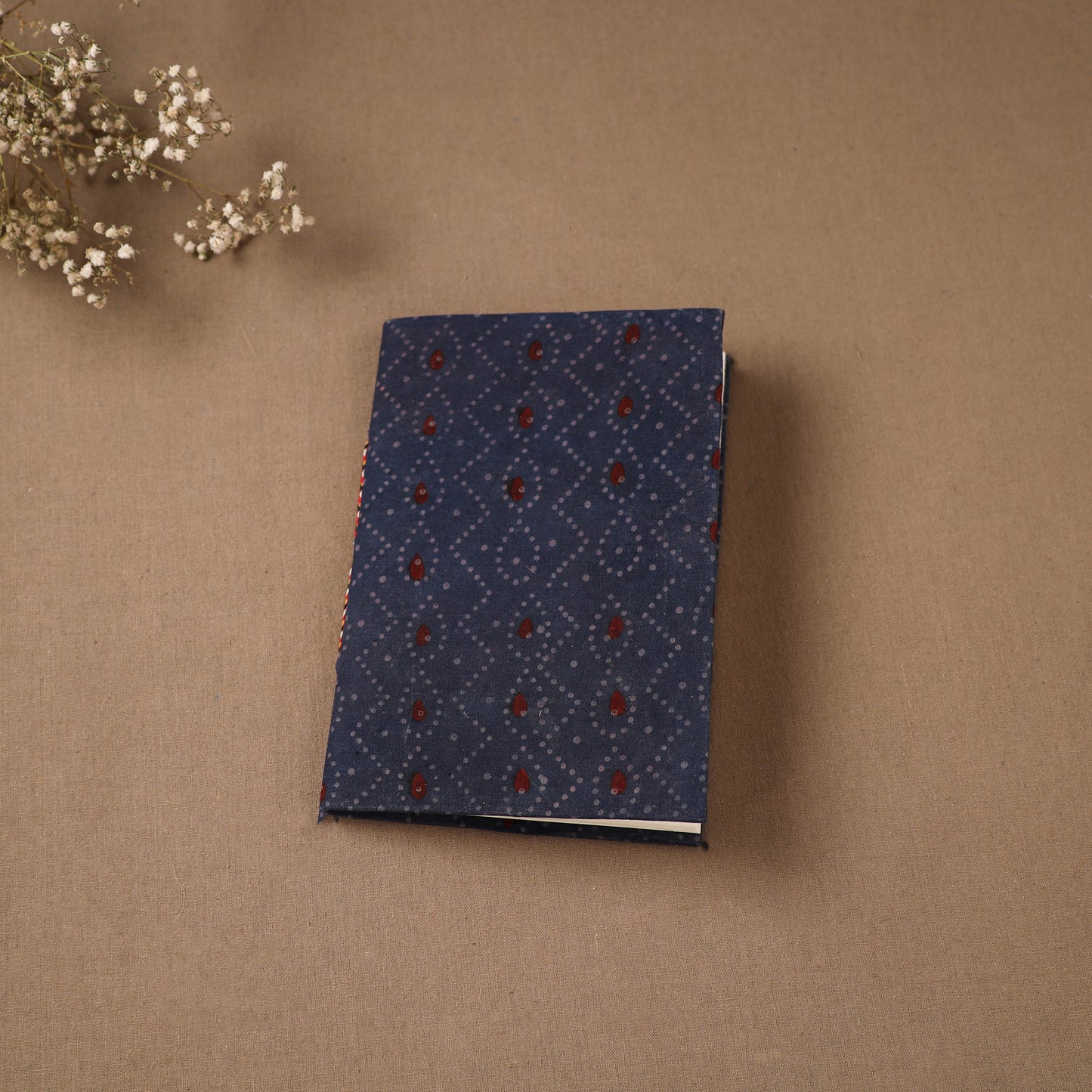 Handmade Paper Notebook in Ajrakh Cover (7 x 5 in) 37