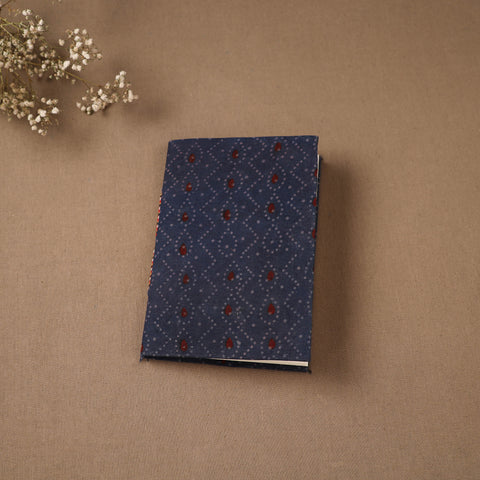 Blue - Handmade Paper Notebook in Ajrakh Cover (7 x 5 in) 37