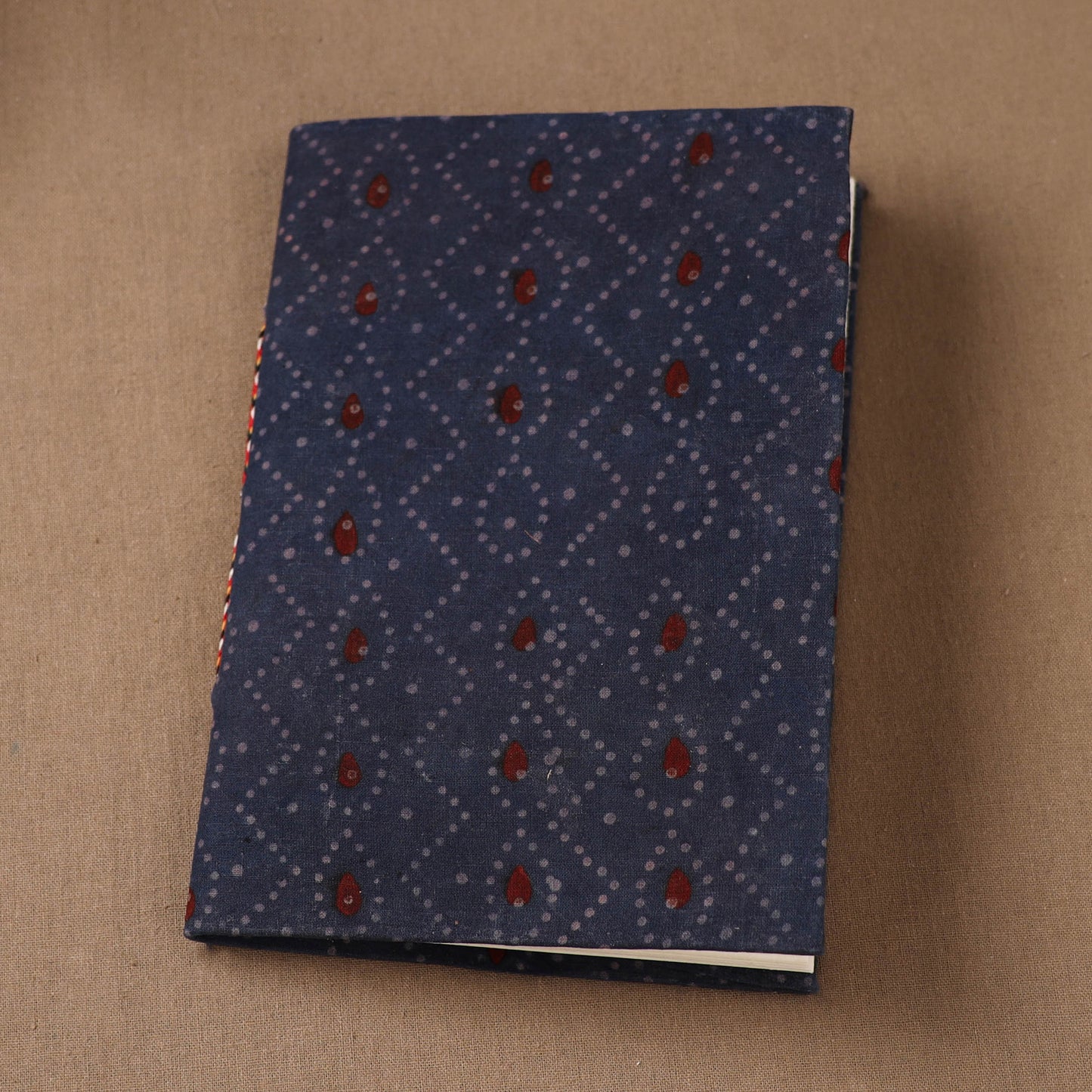Handmade Paper Notebook in Ajrakh Cover (7 x 5 in) 37