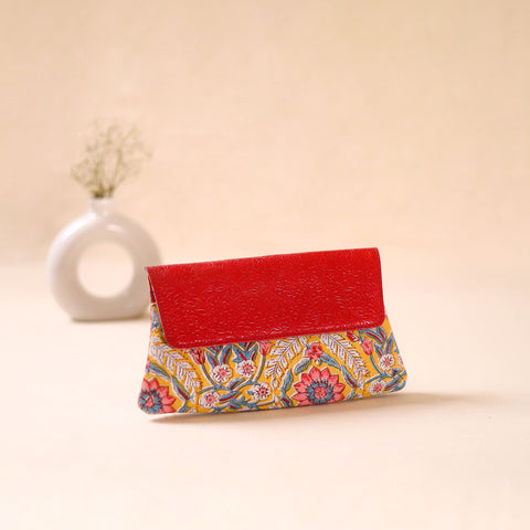 Embossed Leather Flap Hand Print Clutch  06