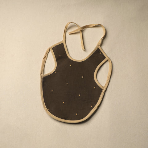 Black Handmade Cotton Baby Bib
