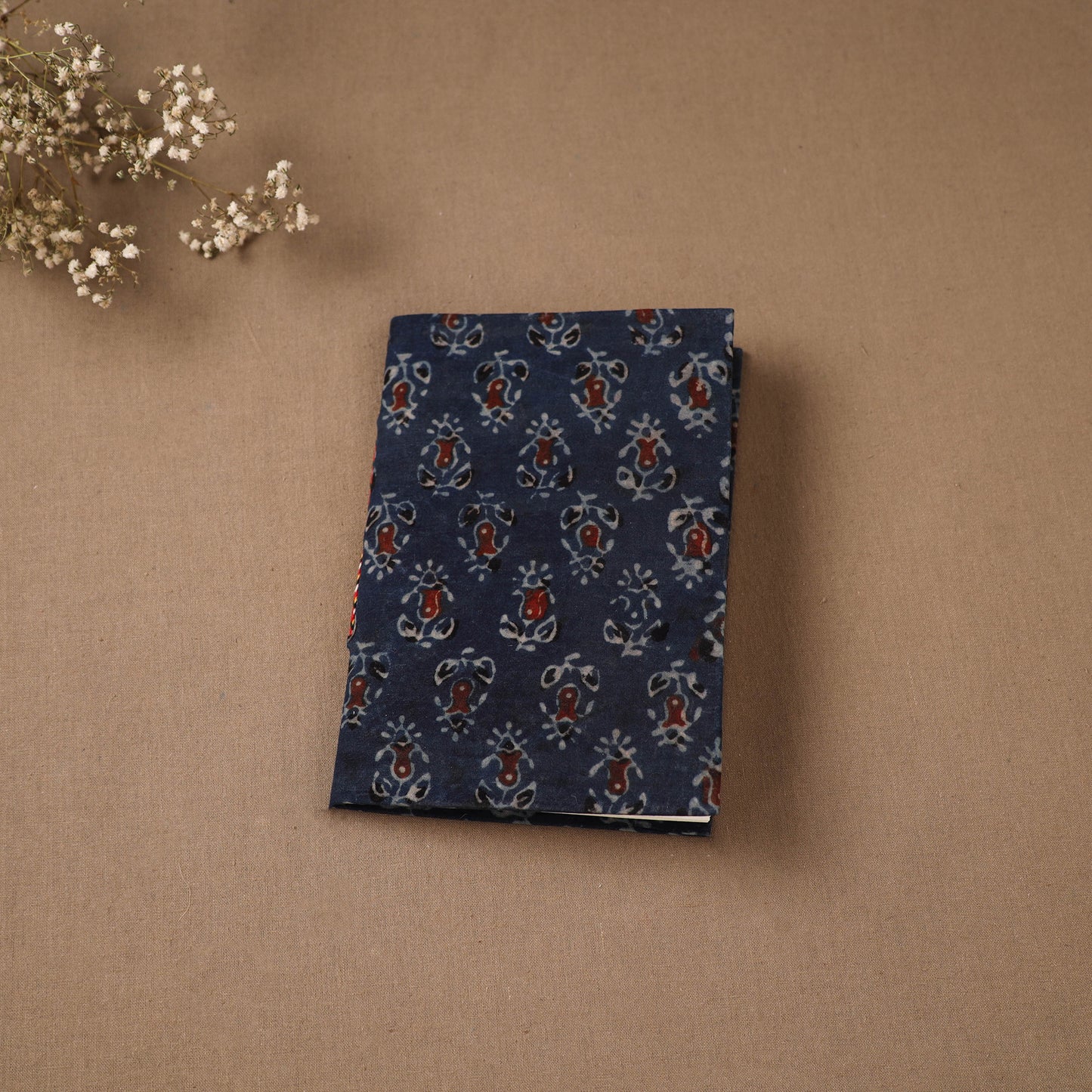 Handmade Paper Notebook in Ajrakh Cover (7 x 5 in) 33