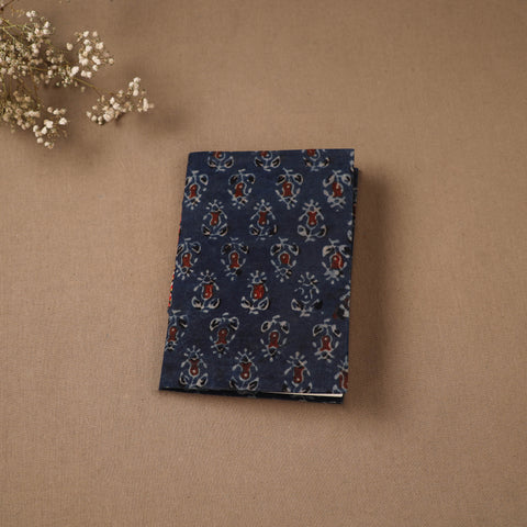Blue - Handmade Paper Notebook in Ajrakh Cover (7 x 5 in) 33