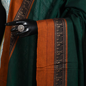 Green - dharwad cotton dupatta with zari border 58