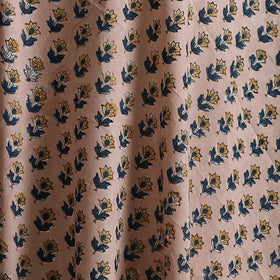 Peach - Sanganeri Hand Block Print Cotton Fabric 11