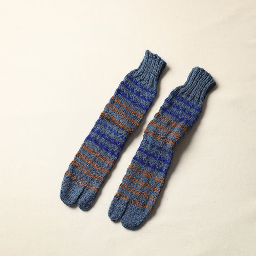 Blue - Kumaun Hand Knitted Woolen Socks (Adult) 69